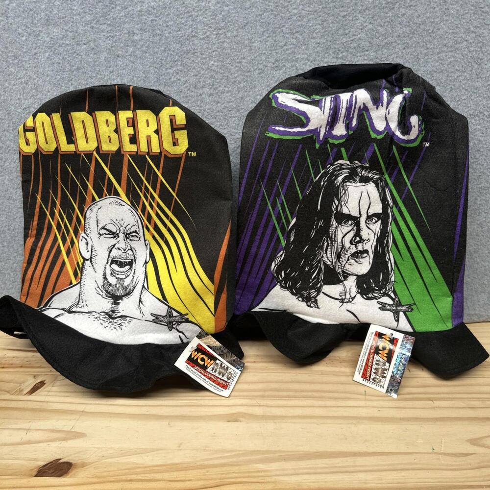 WCW Stovepipe Top Hat Lot Sting & Goldberg Novelty Wrestling Cap NEW Vintage 90s